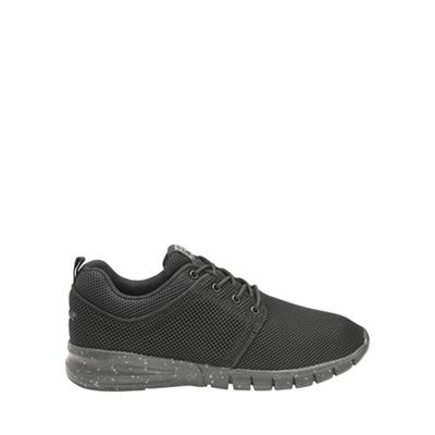 Black 'Angelo' mens lace up trainers